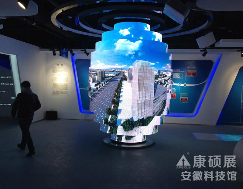 安徽科技館P4MM室內(nèi)螺旋體LED顯示屏