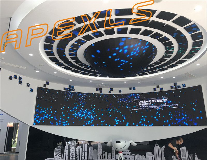 南京市明鉬視訊P4MM室內(nèi)直徑3米LED半球形顯示屏
