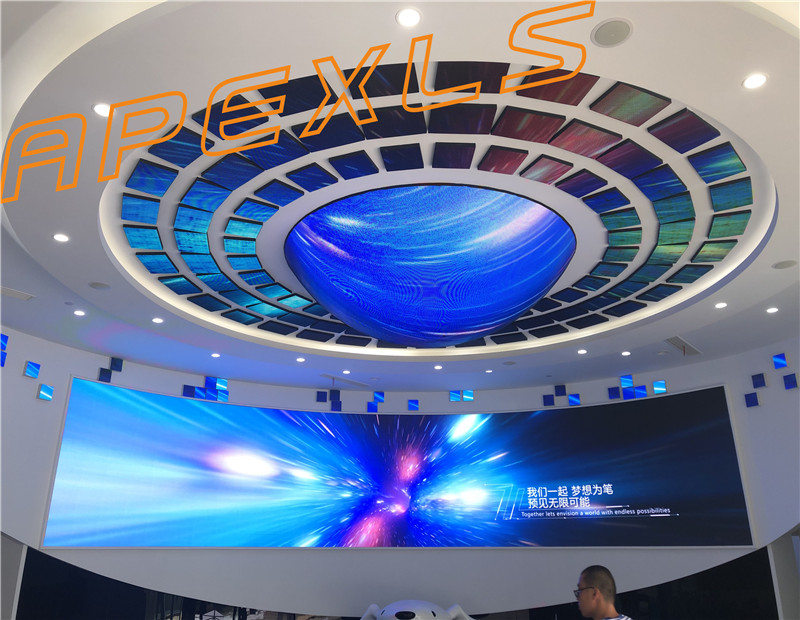 南京市明鉬視訊P4MM室內(nèi)直徑3米LED半球形顯示屏