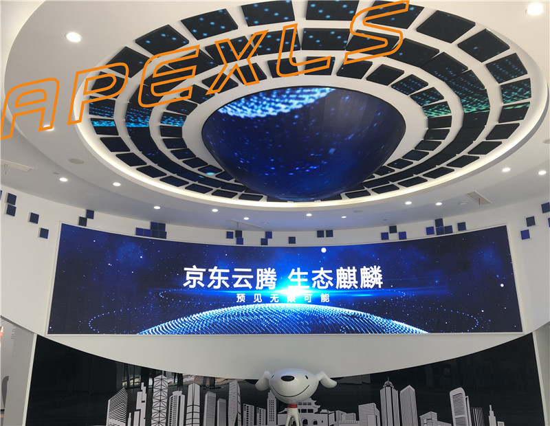 南京市明鉬視訊P4MM室內(nèi)直徑3米LED半球形顯示屏