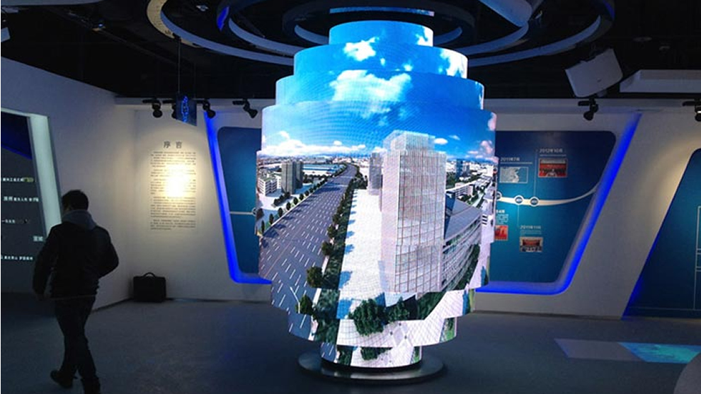 安徽科技館P4MM室內(nèi)螺旋體LED顯示屏