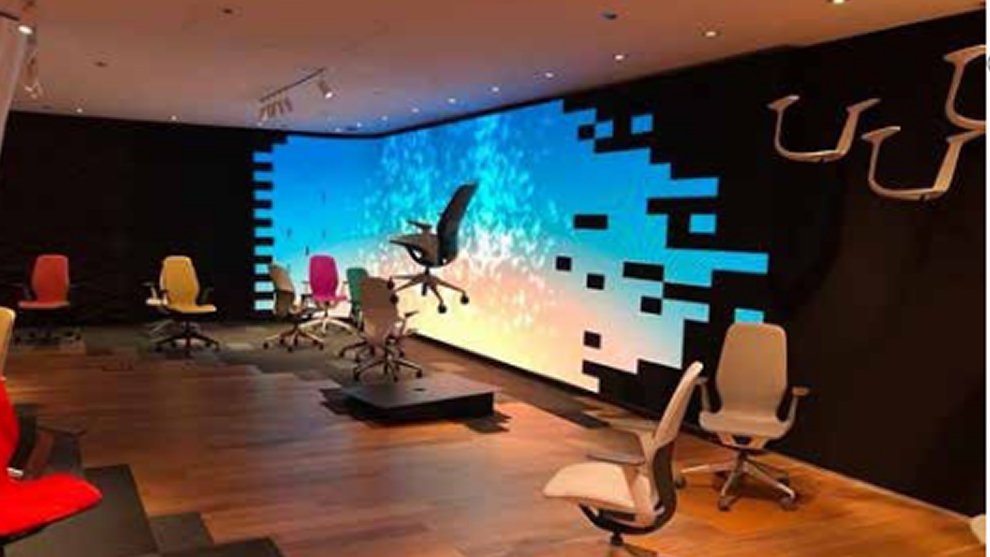 美國芝加哥Steelcase Showroom 戶內(nèi)P4MM柔性屏